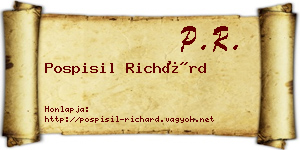 Pospisil Richárd névjegykártya